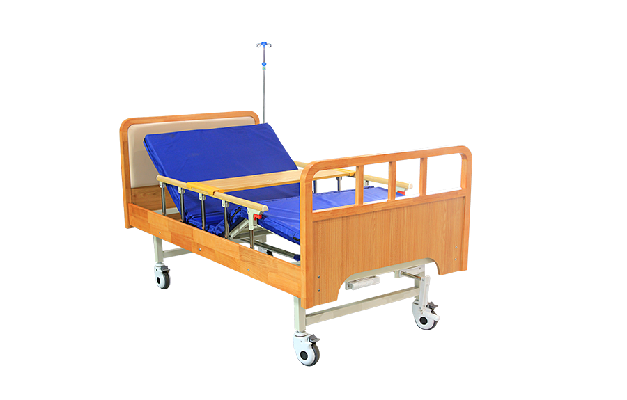 木質雙搖護理床